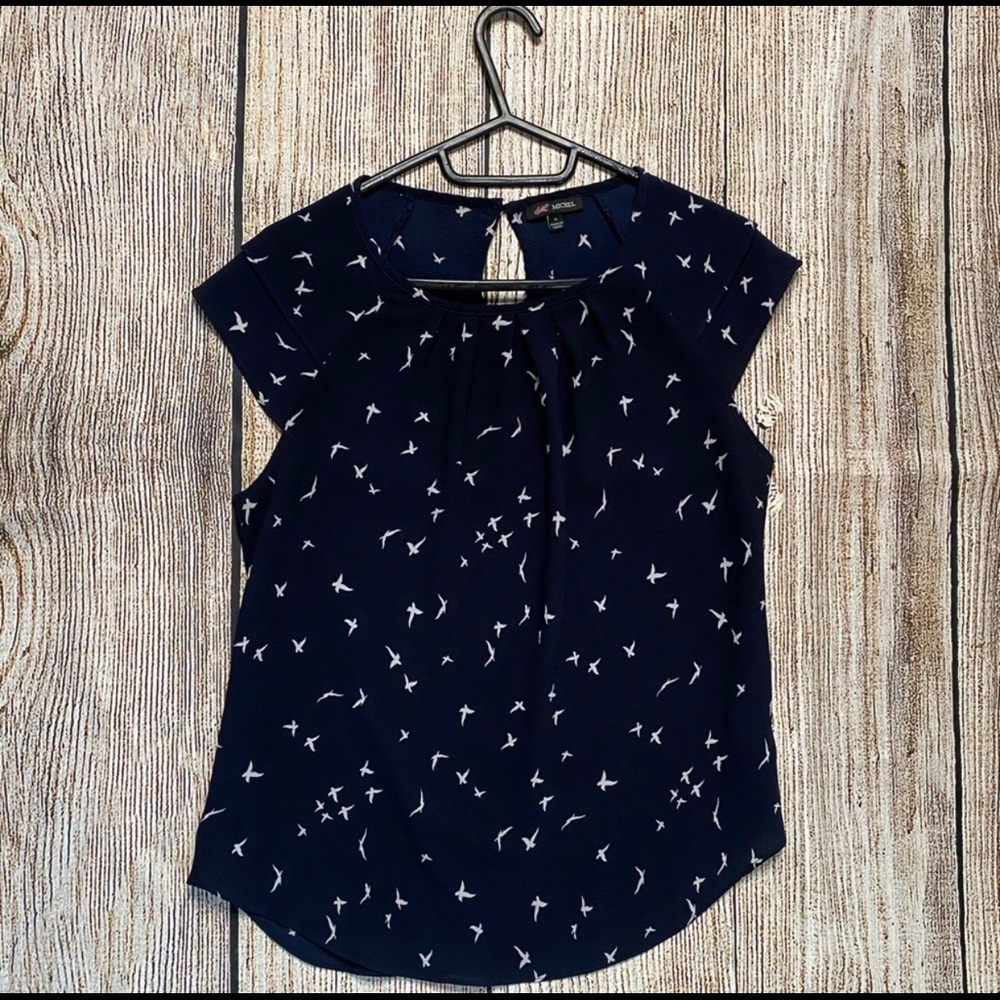 Bird Print blouse